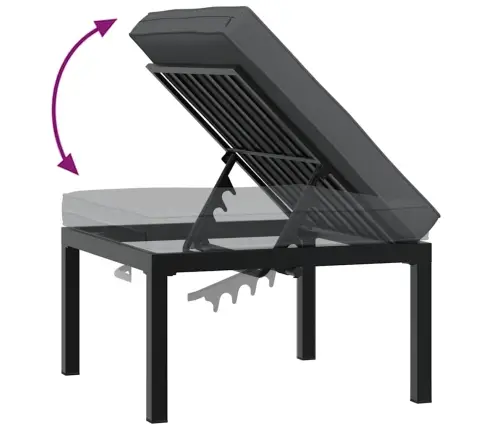 Dārza Dīvānu Ar Spilveniem, 4 Gab, Melni, Alumīnijs Vidaxl