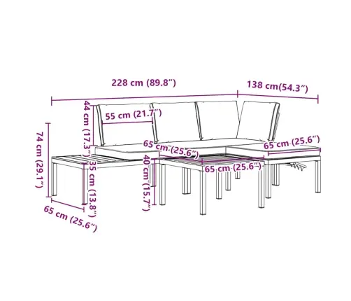 Dārza Dīvānu Ar Spilveniem, 4 Gab, Melni, Alumīnijs Vidaxl