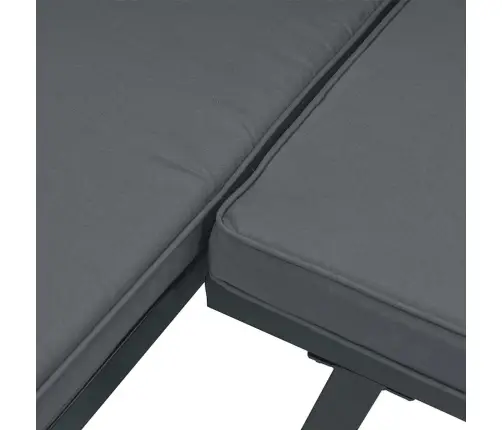 3-Osaline Aiadiivani Komplekt Patjadega, Must, Alumiinium