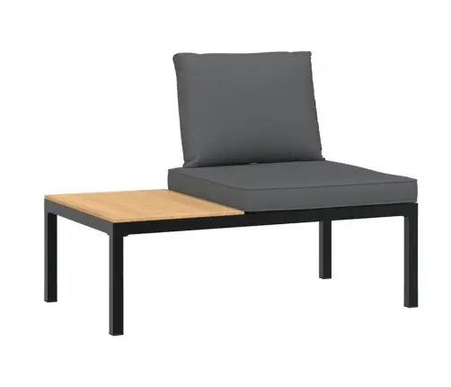 2-Osaline Aiadiivani Komplekt Patjadega, Must, Alumiinium