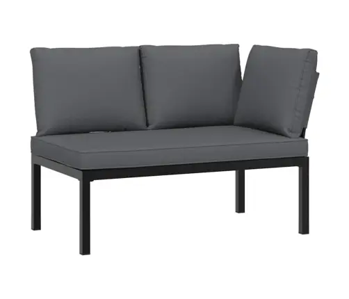 Sodo Komplektas Su Pagalvėlėmis, 4 Dalių, Juodas, Aliuminis