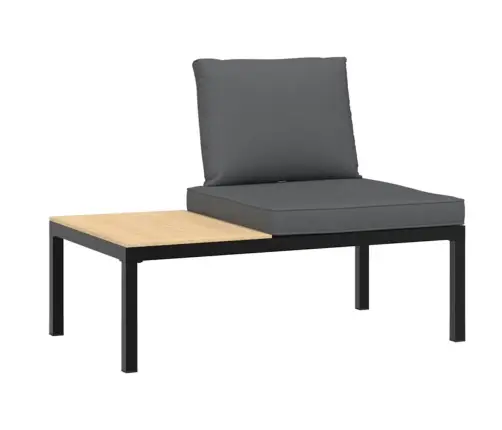 Sodo Komplektas Su Pagalvėlėmis, 4 Dalių, Juodas, Aliuminis