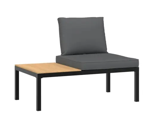 Dārza Dīvānu Ar Spilveniem, 3 Gab, Melni, Alumīnijs Vidaxl