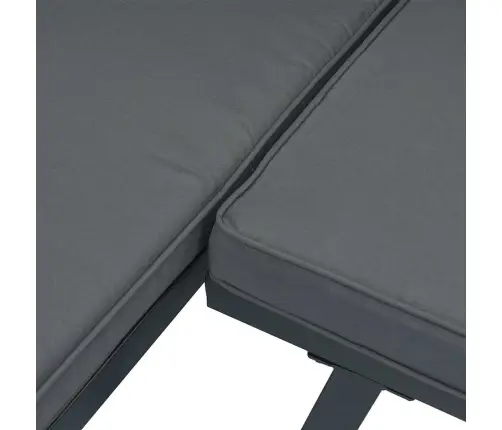 Dārza Dīvānu Ar Spilveniem, 3 Gab, Melni, Alumīnijs Vidaxl