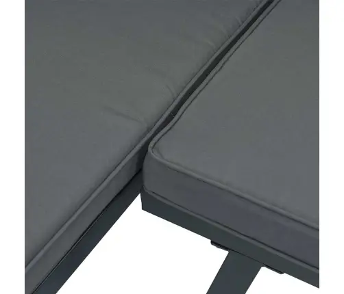 Dārza Dīvānu Ar Spilveniem, 2 Gab, Melni, Alumīnijs Vidaxl