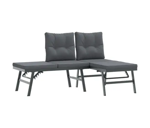 Dārza Soli Ar Spilveniem, 3 Gab., Melni, Pulverkrāsots Tērauds Vidaxl