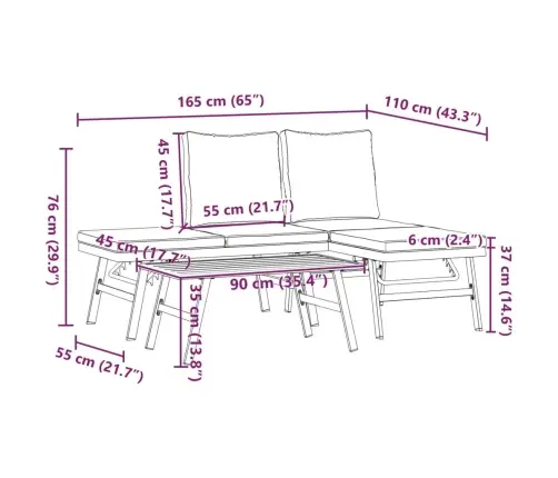Dārza Soli Ar Spilveniem, 3 Gab., Melni, Pulverkrāsots Tērauds Vidaxl