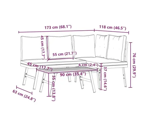 Dārza Soli Ar Spilveniem, 3 Gab., Melni, Pulverkrāsots Tērauds Vidaxl