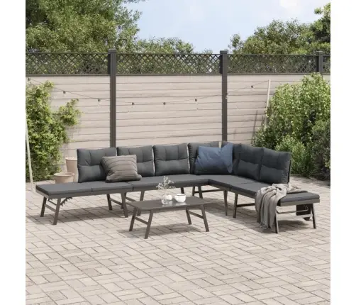 5-Osaline Aiapinkide Komplekt Istmepatjadega, Must, Teras 5-Osaline Aiapinkide Komplekt Istmepatjadega, Must, Teras