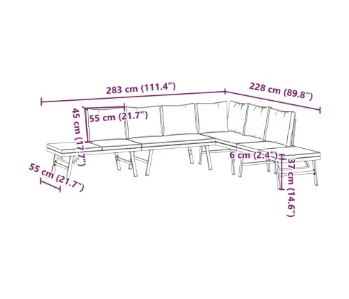 Dārza Soli Ar Spilveniem, 4 Gab., Melni, Pulverkrāsots Tērauds Vidaxl