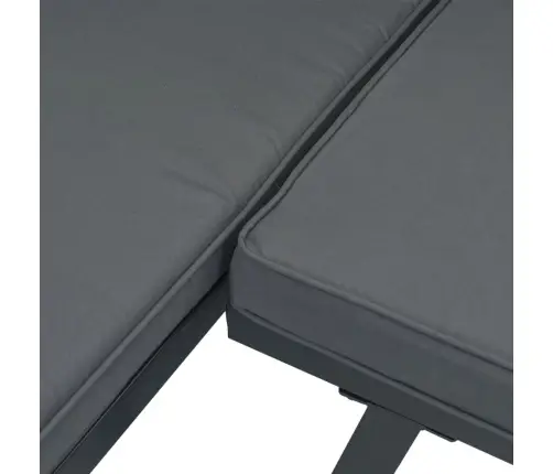 Dārza Soli Ar Spilveniem, 7 Gab., Melni, Pulverkrāsots Tērauds Vidaxl