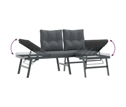 Dārza Soli Ar Spilveniem, 8 Gab., Melni, Pulverkrāsots Tērauds Vidaxl