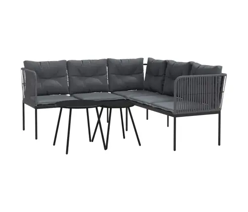 Aiadiivani Komplekt Koos Patjadega, Must, Teras Ja Tekstileen