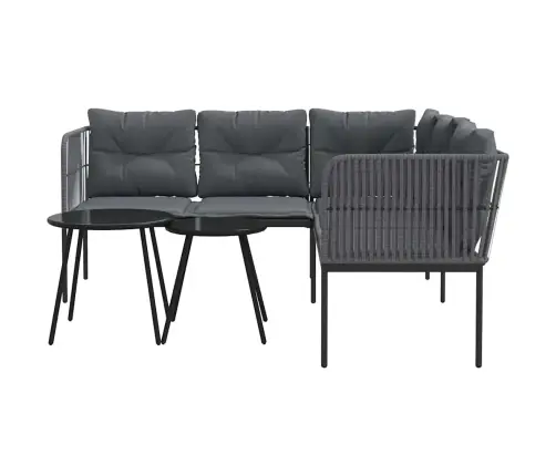 Aiadiivani Komplekt Koos Patjadega, Must, Teras Ja Tekstileen