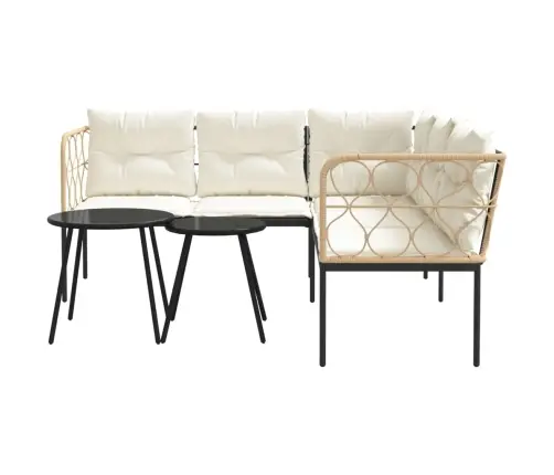 Aiadiivani Komplekt Koos Patjadega, Must, Teras Ja Tekstileen