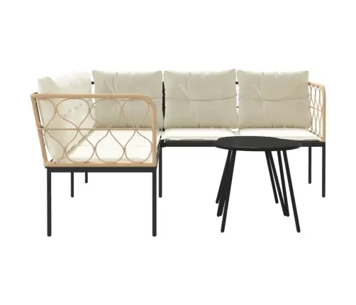 Aiadiivani Komplekt Koos Patjadega, Must, Teras Ja Tekstileen