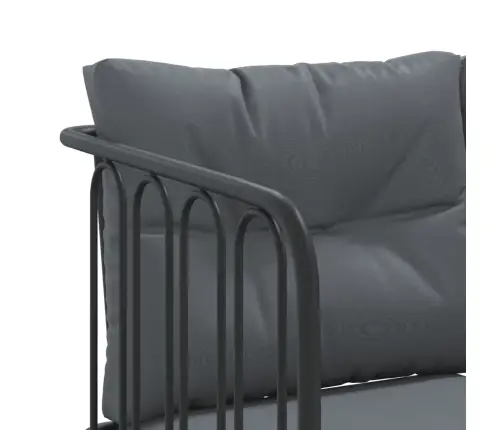 Aiadiivani Komplekt Koos Patjadega, Must, Teras Ja Tekstileen