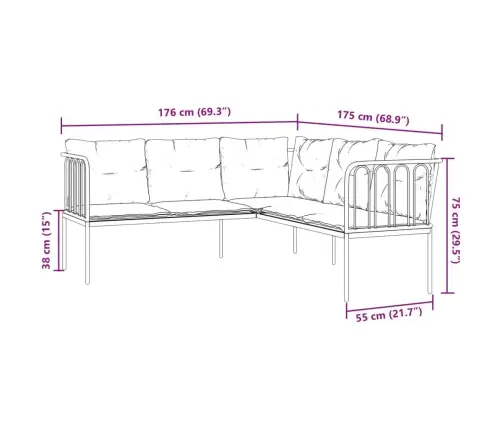 Aiadiivani Komplekt Koos Patjadega, Must, Teras Ja Tekstileen