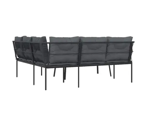 Aiadiivani Komplekt Koos Patjadega, Must, Teras Ja Tekstileen