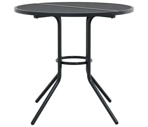 Galda Un Krēslu Komplekts, 3 Gab., Antracītpelēks, Tērauds Vidaxl