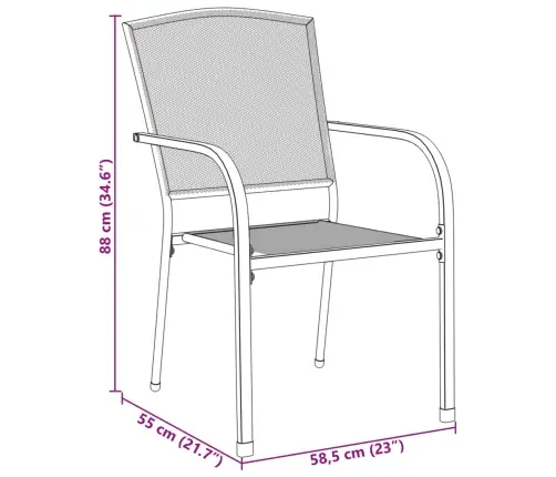 Galda Un Krēslu Komplekts, 7 Gab., Antracītpelēks, Tērauds Vidaxl