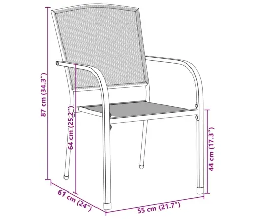 Galda Un Krēslu Komplekts, 7 Gab., Antracītpelēks, Tērauds Vidaxl