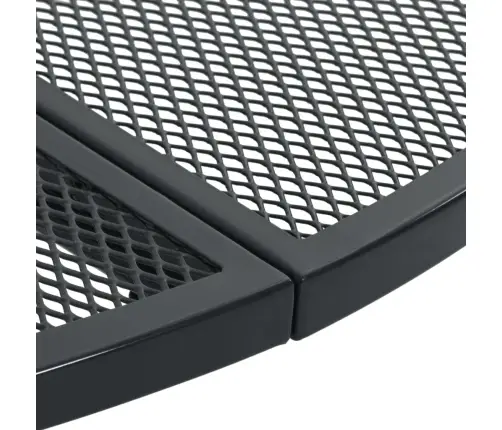 Galda Un Krēslu Komplekts, 7 Gab., Antracītpelēks, Tērauds Vidaxl