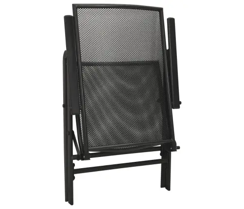 Atgāžami Dārza Krēslu Komplekts, 5Gab., Antracītpelēks, Tērauds Vidaxl