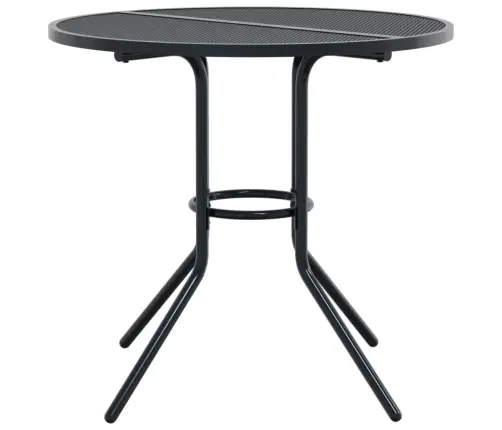 Galda Un Krēslu Komplekts, 3 Gab., Antracītpelēks, Tērauds Vidaxl