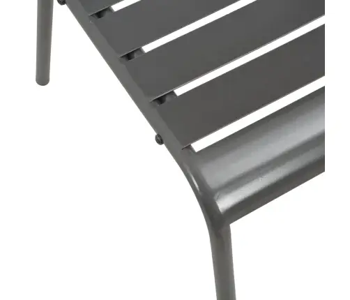 Galda Un Krēslu Komplekts, 5 Gab., Antracītpelēks, Tērauds Vidaxl