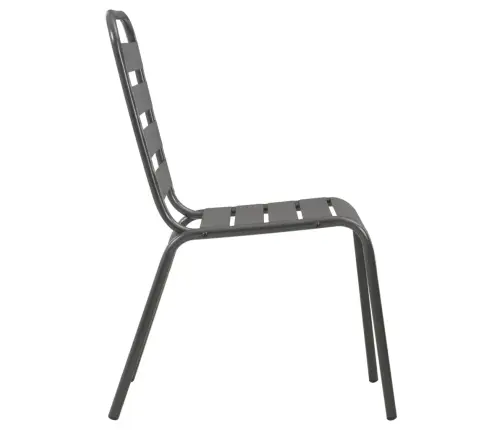 Galda Un Krēslu Komplekts, 5 Gab., Antracītpelēks, Tērauds Vidaxl