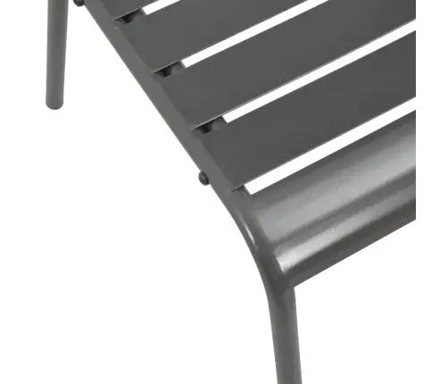 Galda Un Krēslu Komplekts, 5 Gab., Antracītpelēks, Tērauds Vidaxl