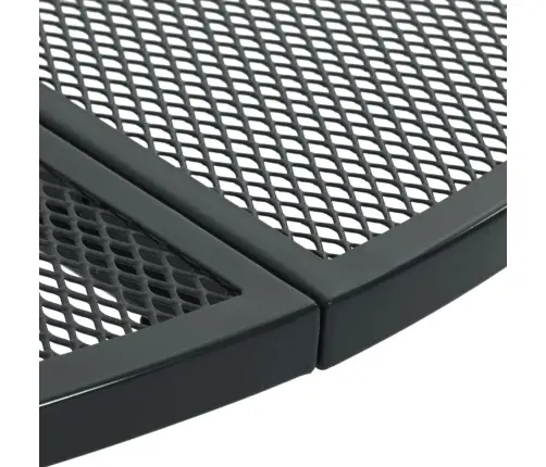 Galda Un Krēslu Komplekts, 5 Gab., Antracītpelēks, Tērauds Vidaxl