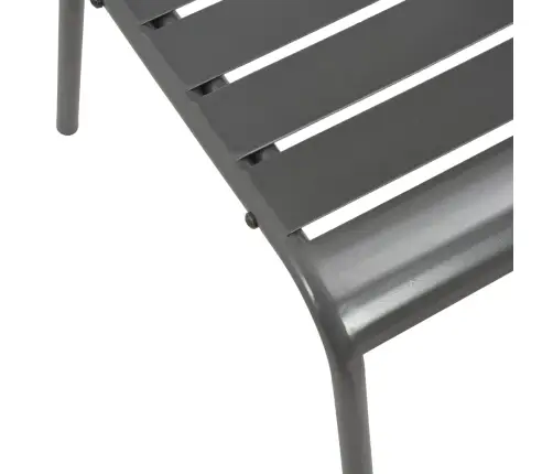 Galda Un Krēslu Komplekts, 7 Gab., Antracītpelēks, Tērauds Vidaxl