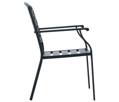 Galda Un Krēslu Komplekts, 5 Gab., Antracītpelēks, Tērauds Vidaxl