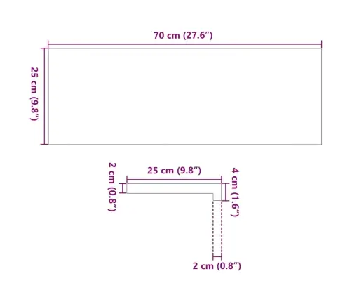 Trepiastmed 2 Tk, 70X25X2 cm Töötlemata Tammepuit