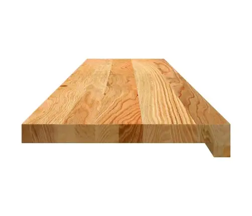 Kāpņu Paklāji, 2 Gab., Gaiši Brūna, 110X25X2Cm, Ozola Masīvkoks Vidaxl