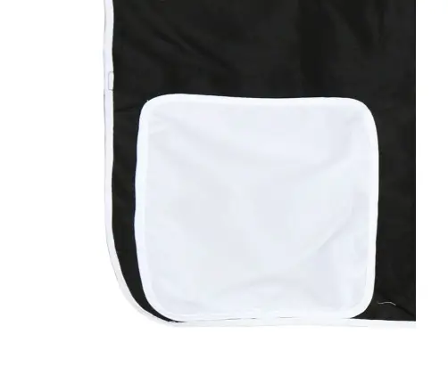 Bērnu Gulta Ar Aizkariem, Melni Ar Baltu, 90X200 Cm, Priede Vidaxl