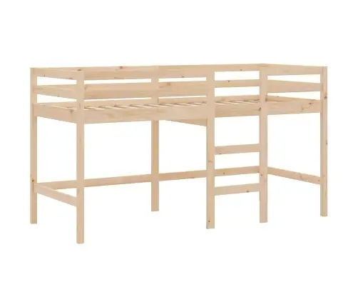 Aukšta Vaikiška Lova Su Užuolaidomis, Rožinė, 90X190cm Pušis