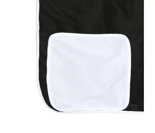 Bērnu Gulta Ar Aizkariem, Melni Ar Baltu, 90X190 Cm, Priede Vidaxl