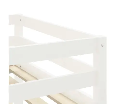 Laste Kõrge Voodi Tunneliga, Roosa, 90X190 cm Männipuit