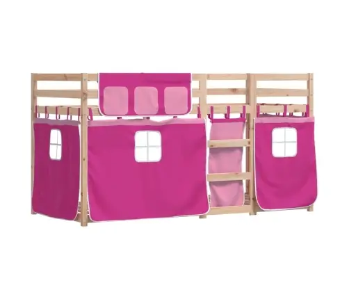 Narivoodi Kardinatega, Roosa, 90X200 cm Männipuit