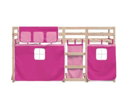 Narivoodi Kardinatega, Roosa, 90X200 cm Männipuit