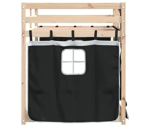 Narivoodi Kardinatega, Valge/Must, 80X200 cm Männipuit