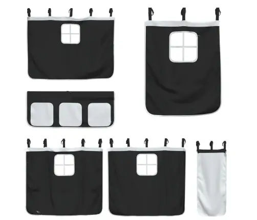 Narivoodi Kardinatega, Valge/Must, 80X200 cm Männipuit