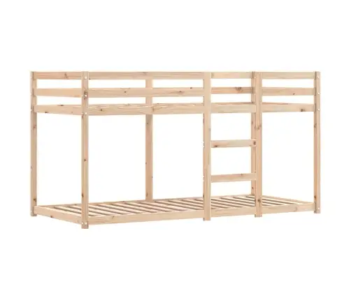 Dviaukštė Lova Su Užuolaidomis, Rožinė, 80X200cm Pušis