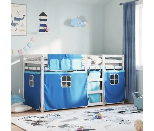 Narivoodi Kardinatega, Sinine, 90X190 cm Männipuit