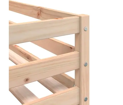 Gulta Ar Aizkariem, Melnbalta, 75X190 Cm, Priedes Masīvkoks Vidaxl