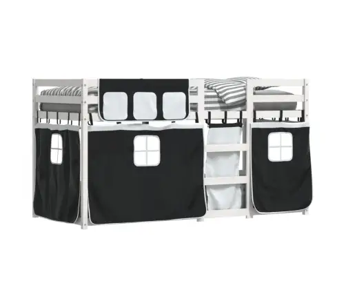 Narivoodi Kardinatega, Valge/Must, 75X190 cm Männipuit