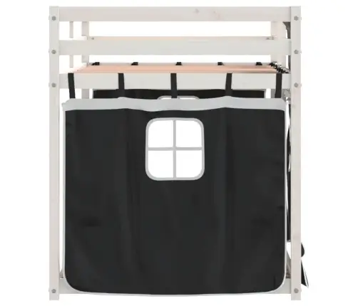 Narivoodi Kardinatega, Valge/Must, 75X190 cm Männipuit